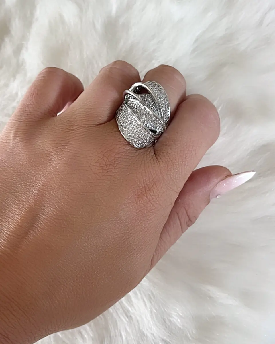 Anillo Elipse Entrelazado Circones Silver 2