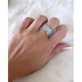 Anillo Sorento Circones rectangulares Siver