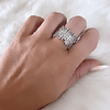 Anillo Sorento Circones rectangulares Siver