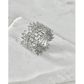 Anillo Sorento Circones rectangulares Siver
