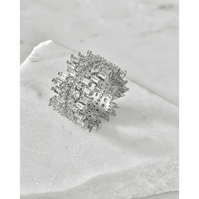 Anillo Sorento Circones rectangulares Siver