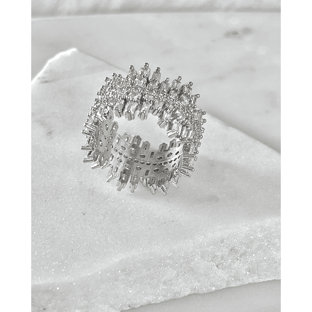Anillo Sorento Circones rectangulares Siver