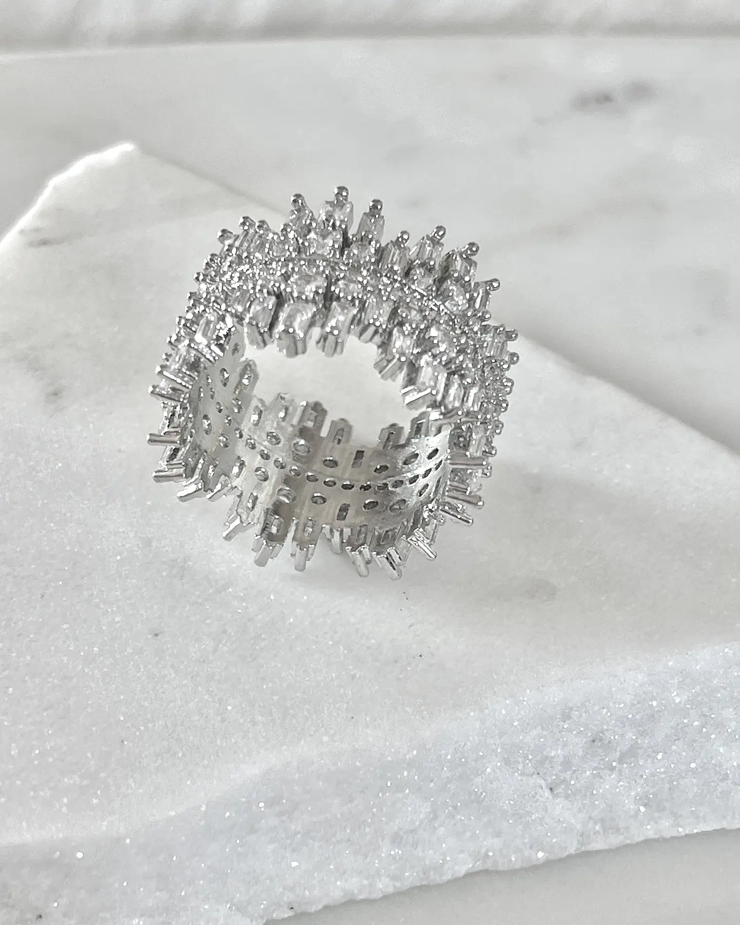 Anillo Sorento Circones rectangulares Siver 3