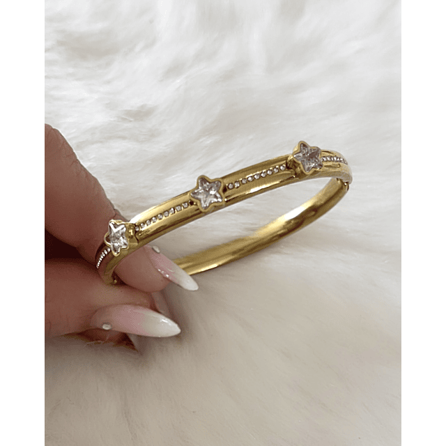  Esclava trío Estrellas Circones Gold