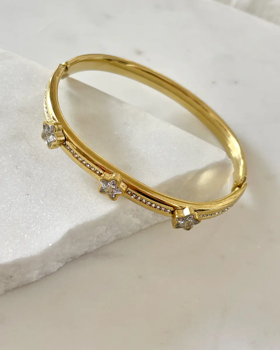  Esclava trío Estrellas Circones Gold 3