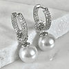 Aros Agolla y Perlas Circones Etienne Silver