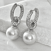 Aros Agolla y Perlas Circones Etienne Silver