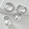 Aros Agolla y Perlas Circones Etienne Silver