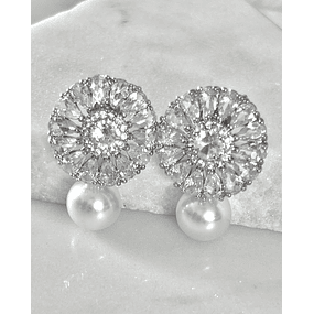 Aros Praga Perla y Circones Silver 