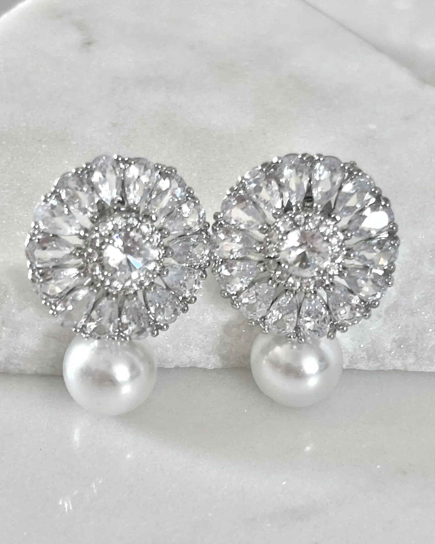 Aros Praga Perla y Circones Silver  5