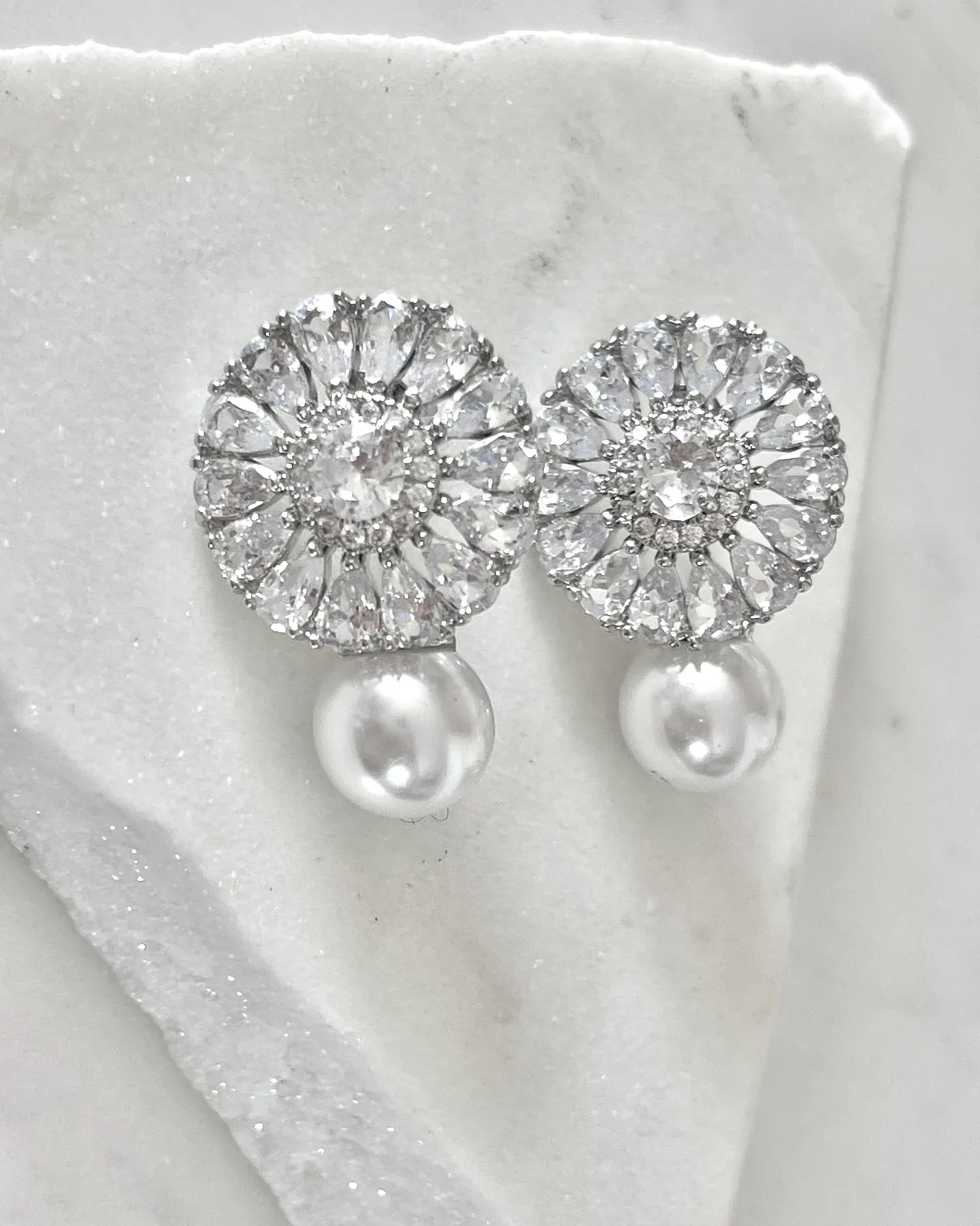 Aros Praga Perla y Circones Silver  6