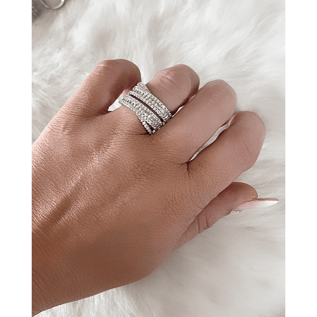 Anillo  Entrelazado Circones Silver 