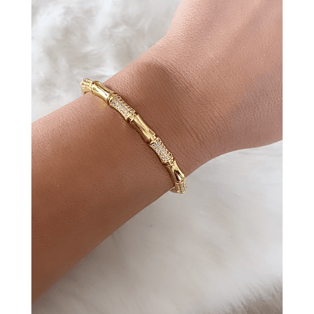  Esclava Diseño Bambú Circones Gold