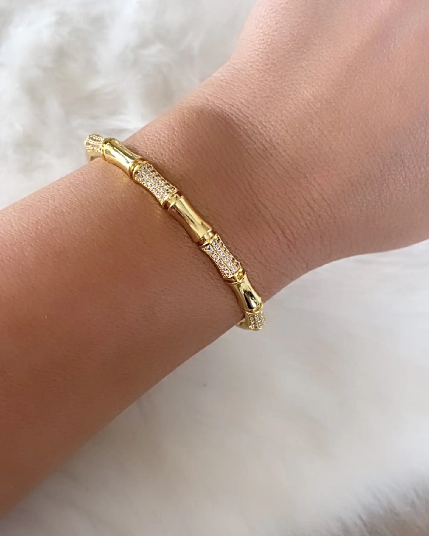  Esclava Diseño Bambú Circones Gold 2