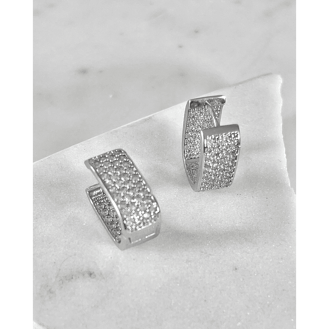 Aros Luxury Rectangulares Circones Silver
