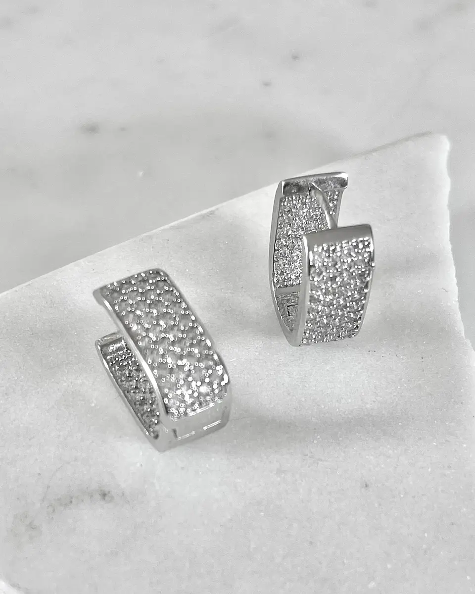 Aros Luxury Rectangulares Circones Silver 2