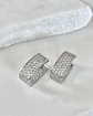 Aros Luxury Rectangulares Circones Silver - Miniatura 3