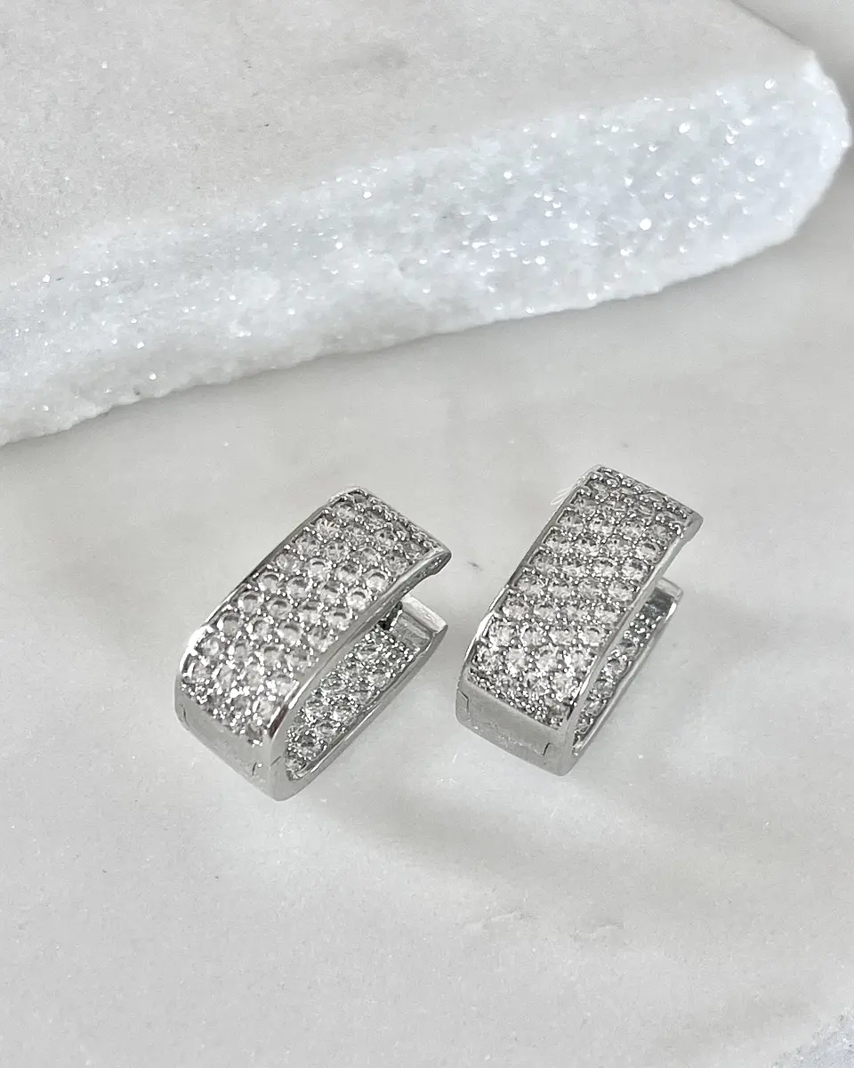 Aros Luxury Rectangulares Circones Silver 3