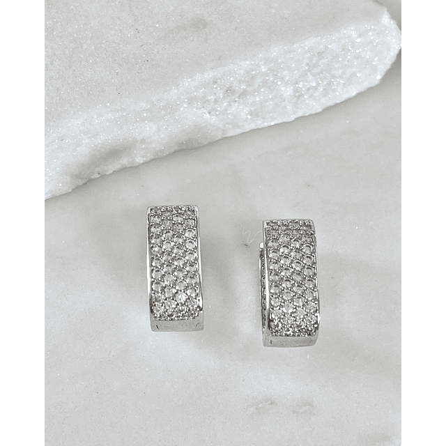 Aros Luxury Rectangulares Circones Silver