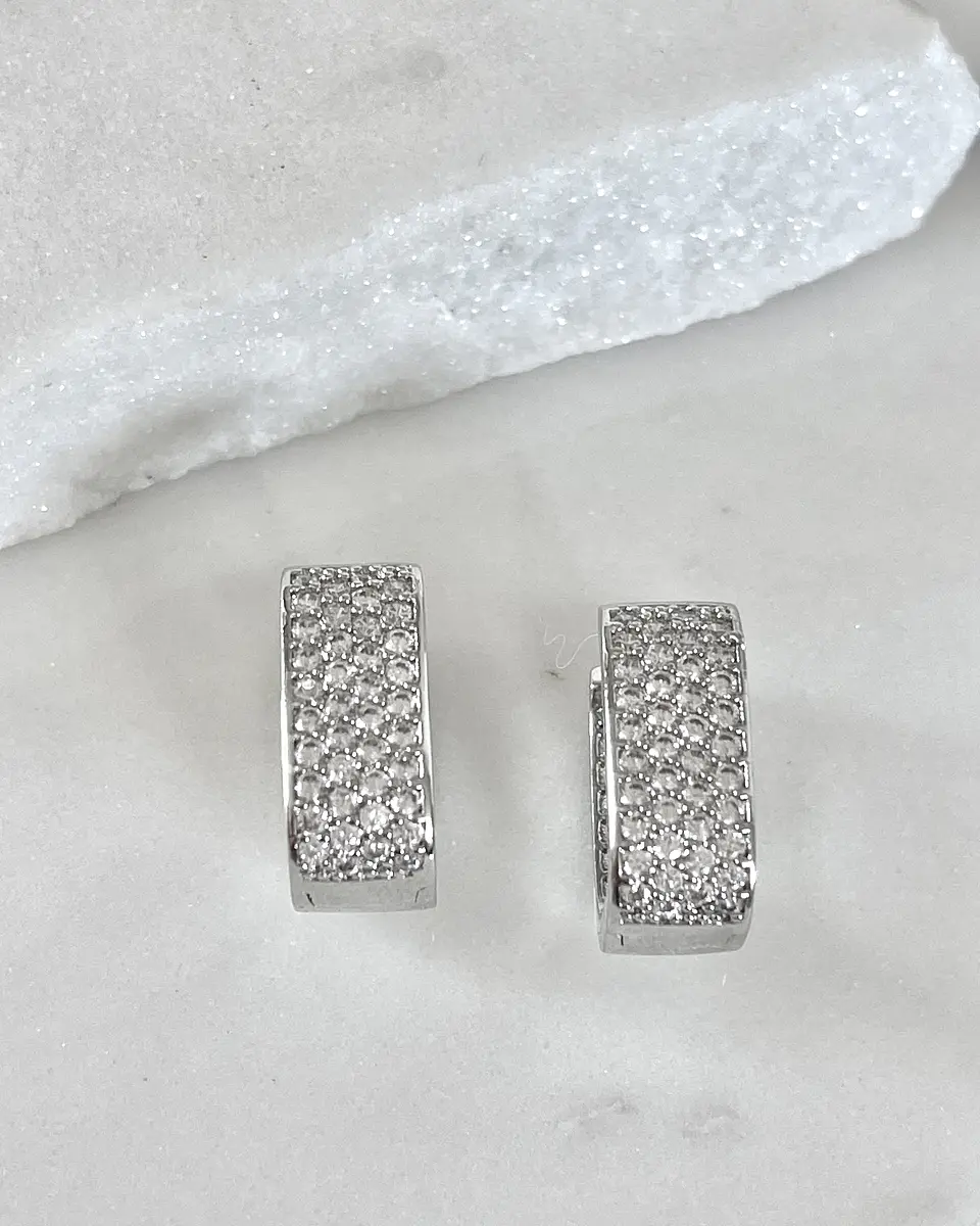 Aros Luxury Rectangulares Circones Silver 4