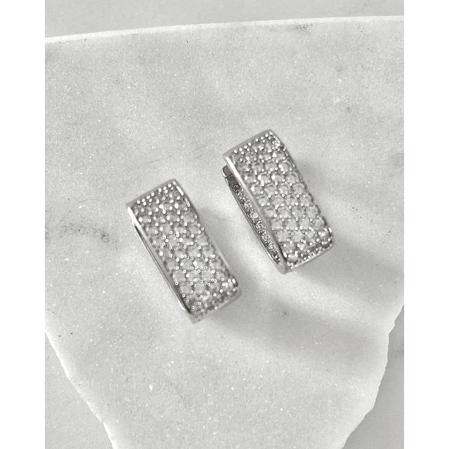 Aros Luxury Rectangulares Circones Silver