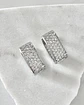 Aros Luxury Rectangulares Circones Silver - Miniatura 1