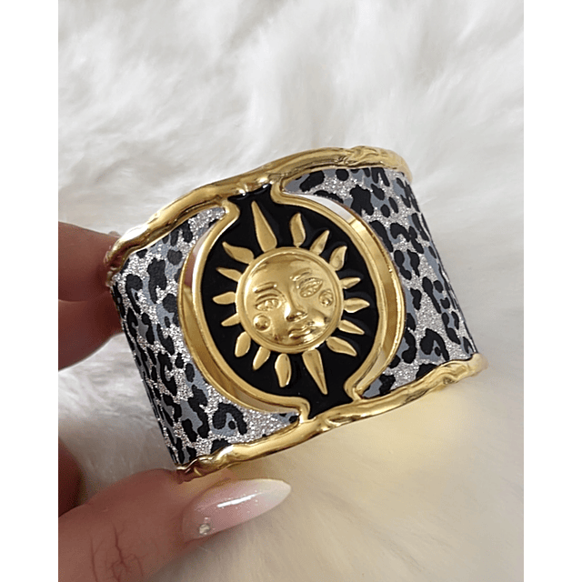 Maxi Brazalete Soleil Gold Print  Maximalista 