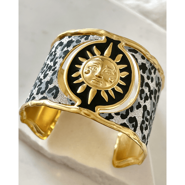 Maxi Brazalete Soleil Gold Print  Maximalista 