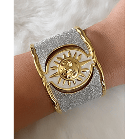 Maxi Brazalete Soleil Silver Gold  Maximalista 