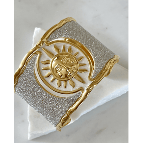 Maxi Brazalete Soleil Silver Gold  Maximalista 