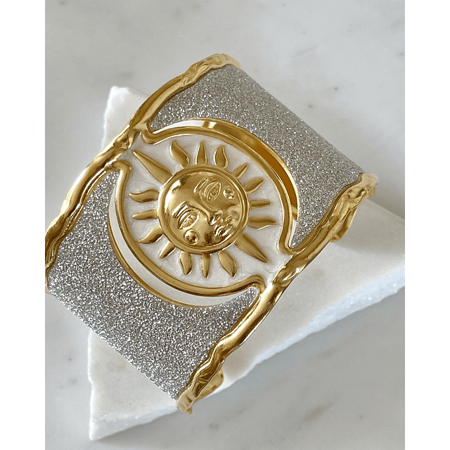 Maxi Brazalete Soleil Silver Gold  Maximalista 