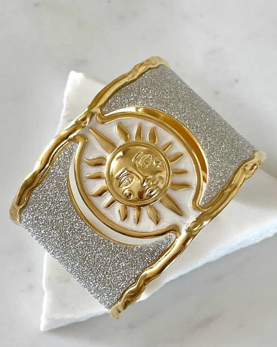 Maxi Brazalete Soleil Silver Gold  Maximalista  4