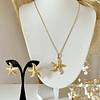 Conjunto Collar + Aros Estrella de Mar Gold