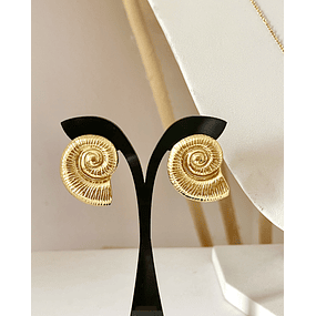 Conjunto Collar + Aros Caracola de Mar Gold