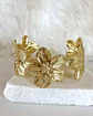 Dúo Brazaletes Flor Hawaii Turquesa Gold - Miniatura 5