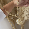Collar XL Maxi Girasol estrella eslabones ovalados Gold