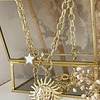 Collar XL Maxi Girasol estrella eslabones ovalados Gold