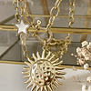 Collar XL Maxi Girasol estrella eslabones ovalados Gold