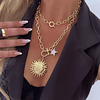 Collar XL Maxi Girasol estrella eslabones ovalados Gold