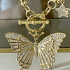 Collar Maxi Mariposa Circones punto de luz gold