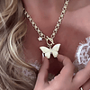 Collar Maxi Mariposa Circones punto de luz gold