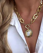 Collar Maxi medallón Nácar Maxi Eslabones Gold - Miniatura 4