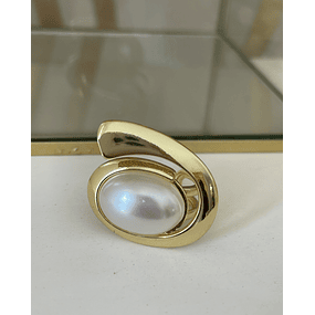 Maxi Anillo Perla Elipse Gold