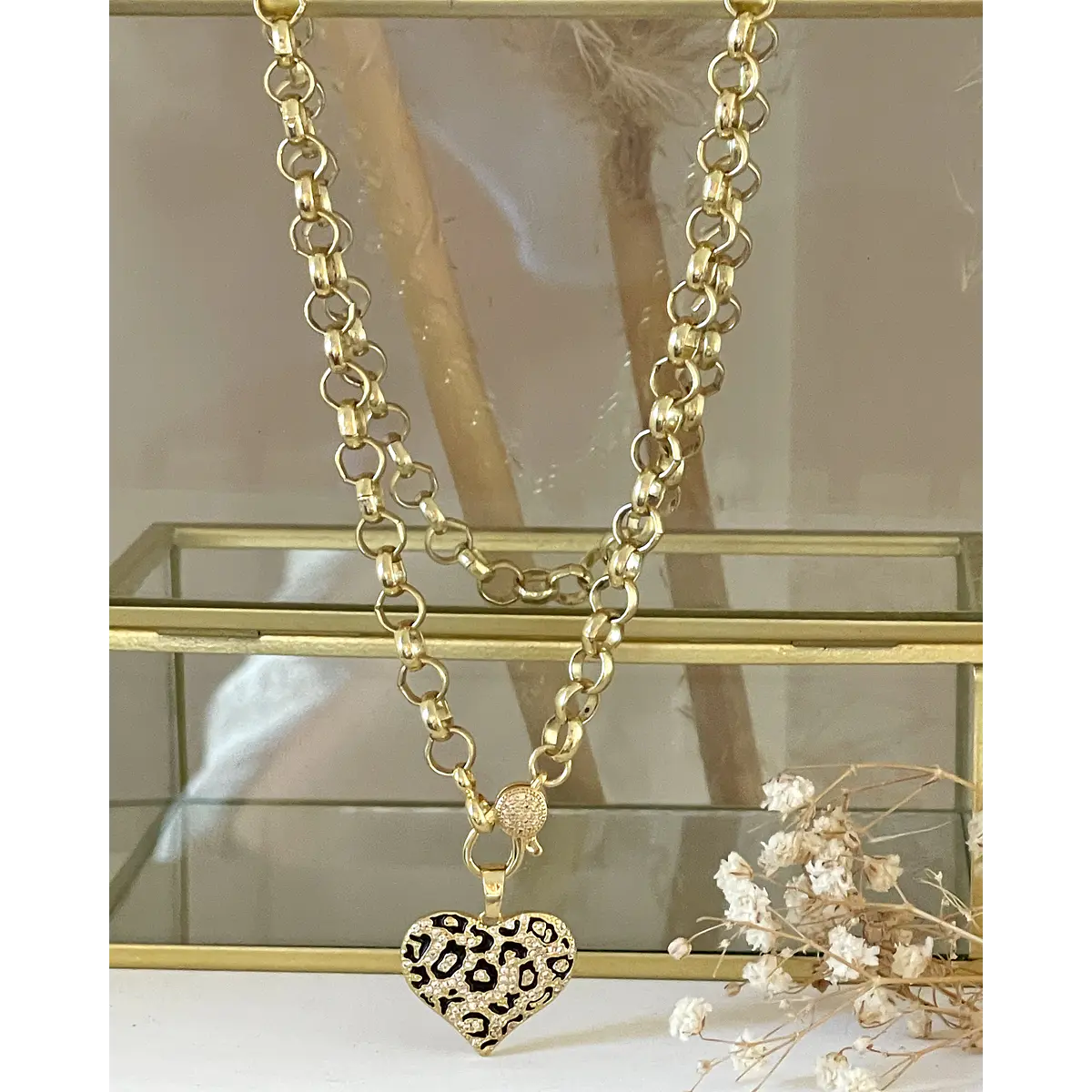 Collar Brosway Colección Chant Con Colgantes De Corazón, Luna Y Estrella - Acero Inoxidable 316L, 47 Cm