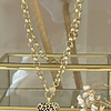 Collar Corazón Print Leo Gold