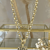 Collar Corazón Print Leo Gold