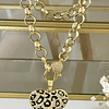 Collar Corazón Print Leo Gold