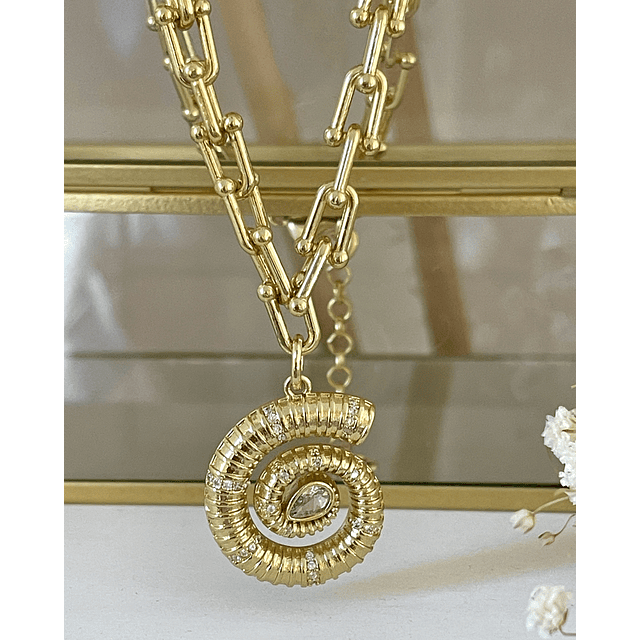 Collar Caracola eslabones Tiffany Gold