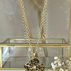Collar Flor Print Leo Gold
