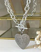 Collar Maxi Corazon Circones eslabones ovalados Silver - Miniatura 2